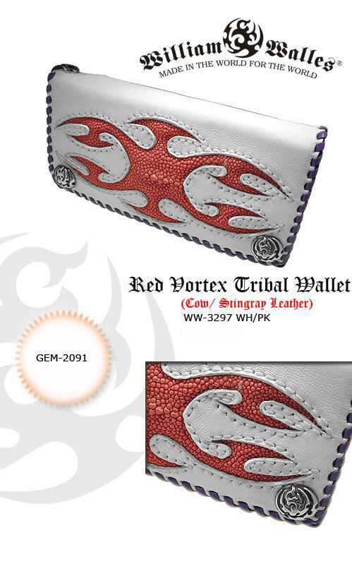 Red Vortex Tribal Wallet レザー 財布 / ウォレット