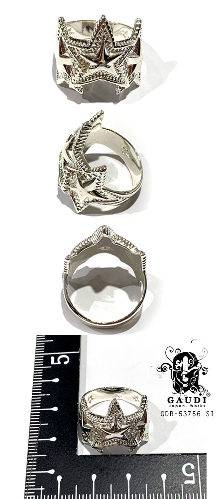3 STAR CARVED WH