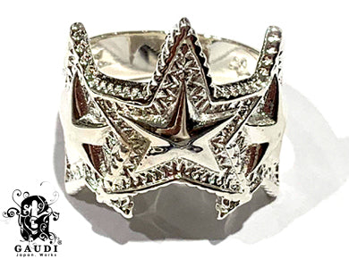 3 STAR CARVED WH