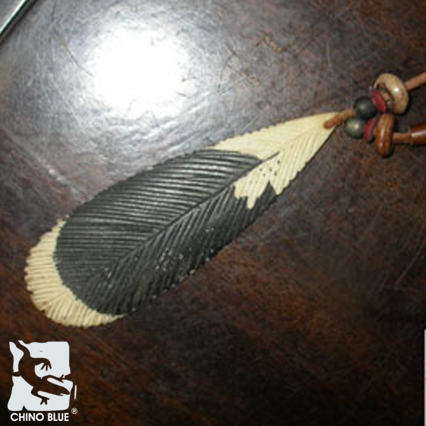 Wood Feather Indian Necklace ネックレス