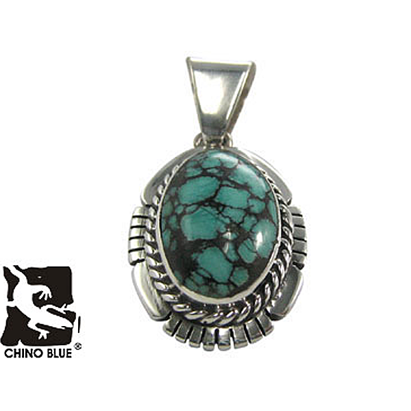 Stained Indian Green Torquise シルバー ペンダント
