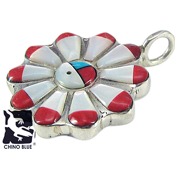 Indian Flower Charm シルバー ペンダント