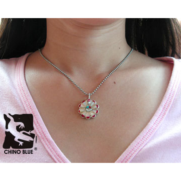 Indian Flower Charm シルバー ペンダント