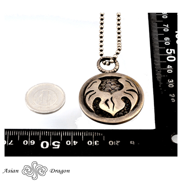Metal Heart Dragon Pendant シルバー ペンダント