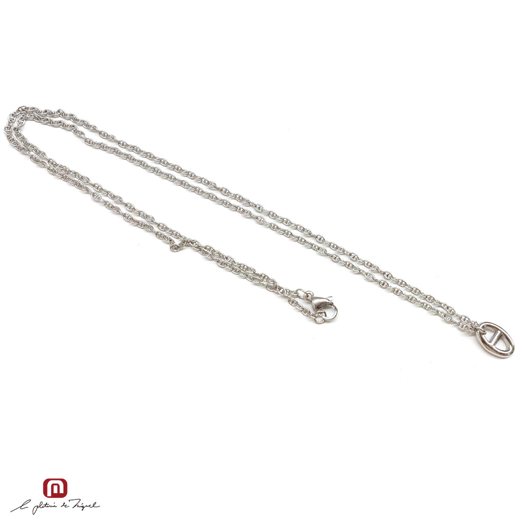 Anchor Necklace Sv 60cm