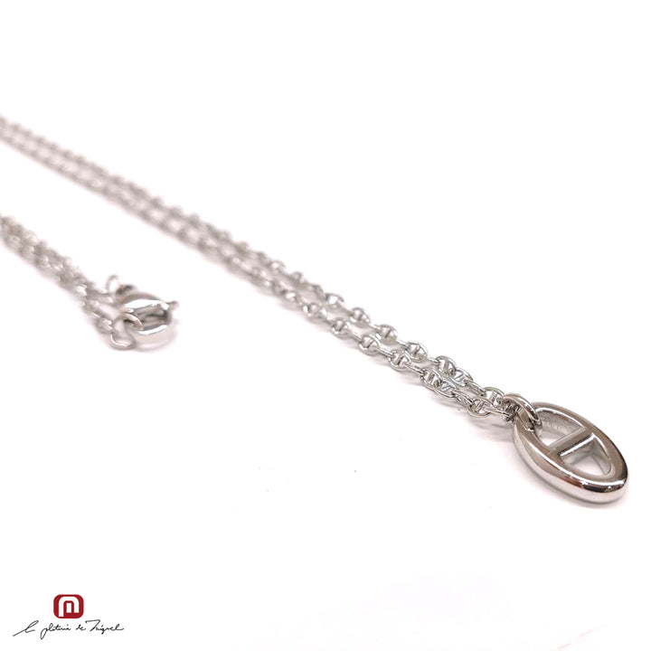 Anchor Necklace Sv 60cm