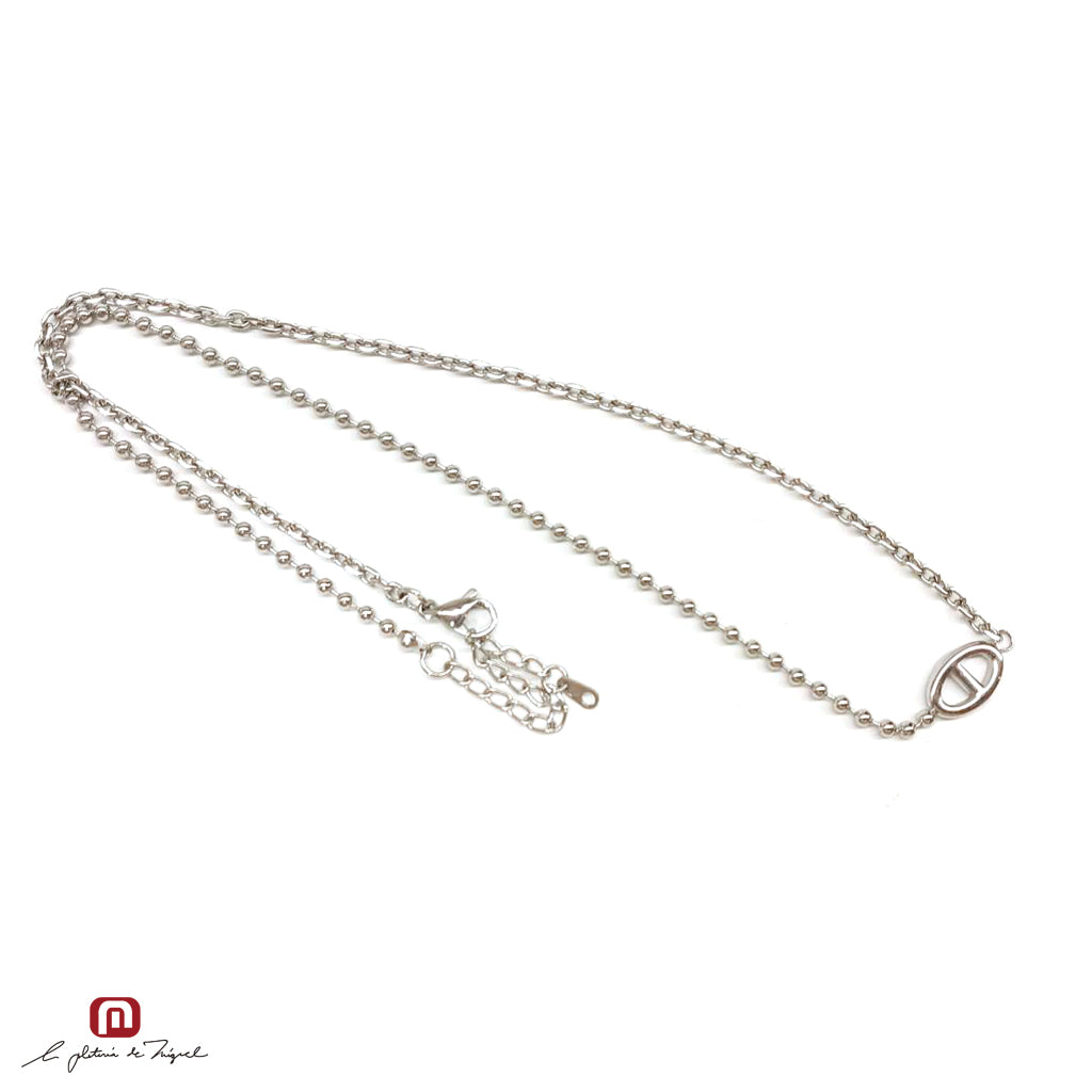 Anchor Necklace Sv 45cm