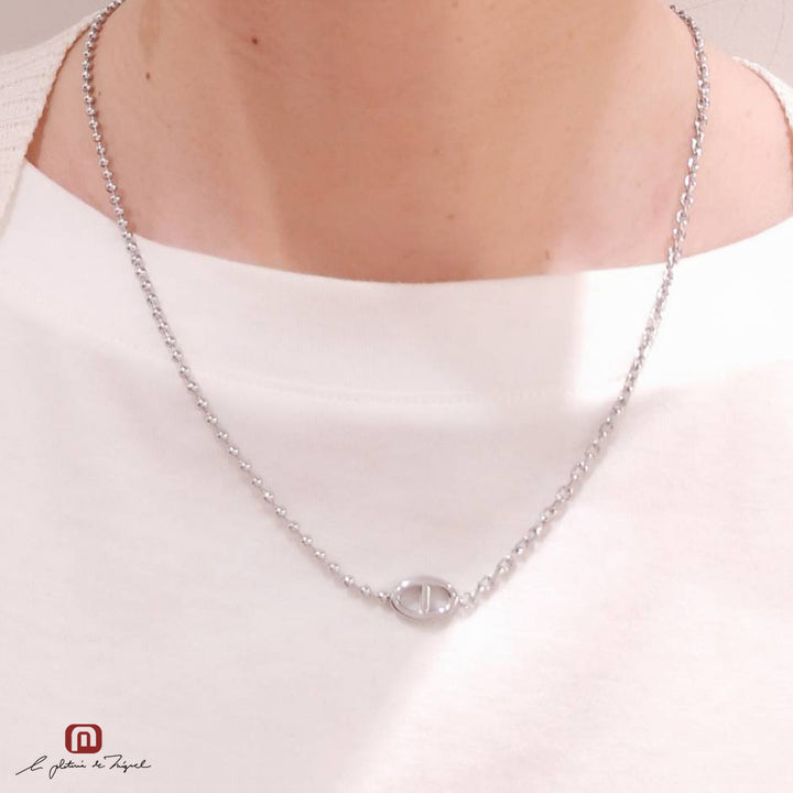 Anchor Necklace Sv 45cm