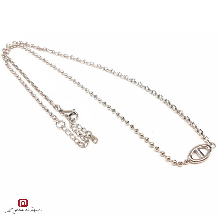 Anchor Necklace Sv 45cm