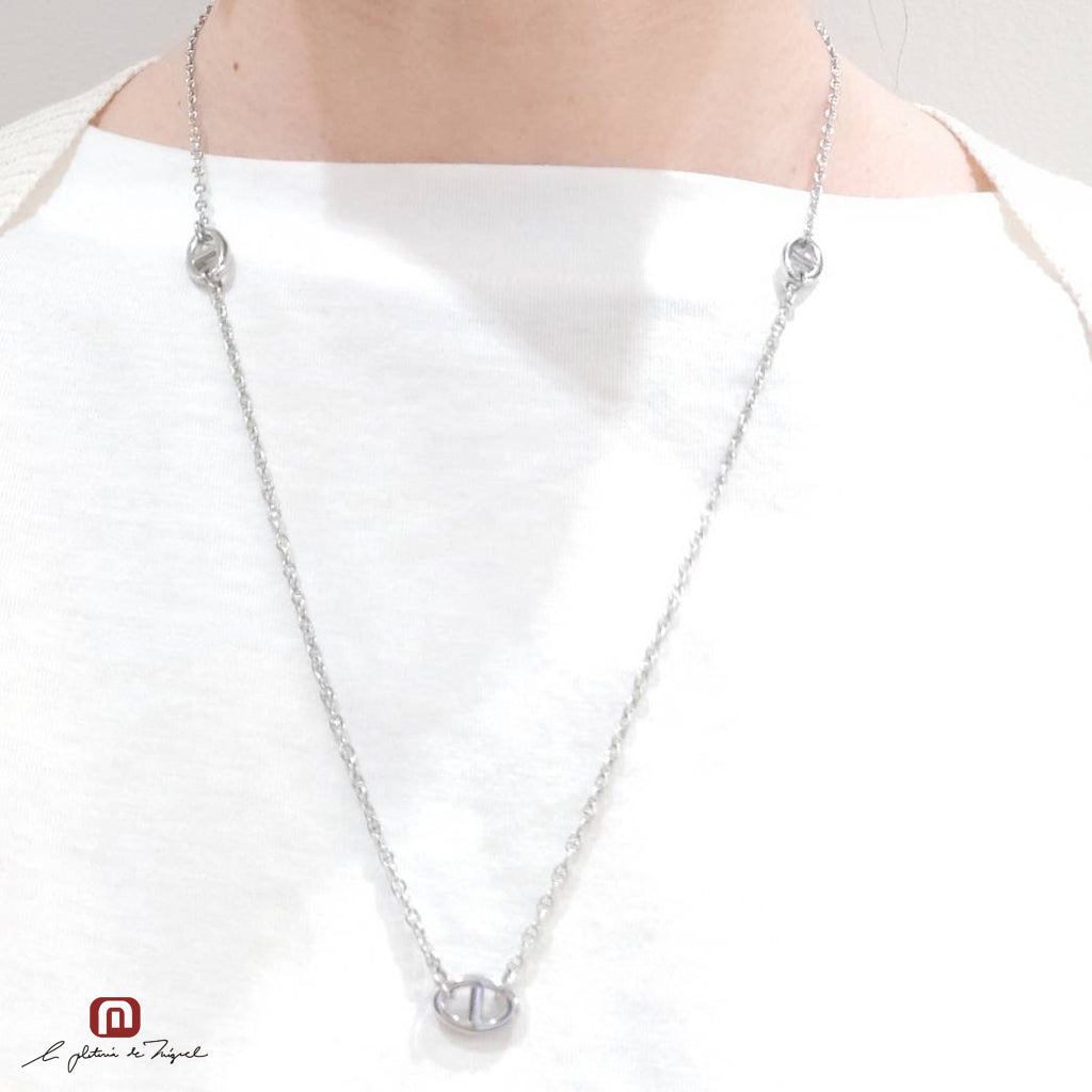 Anchor Necklace Sv 50cm