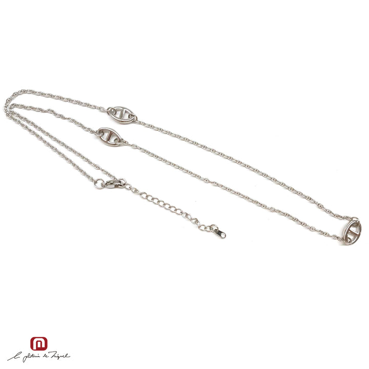 Anchor Necklace Sv 50cm
