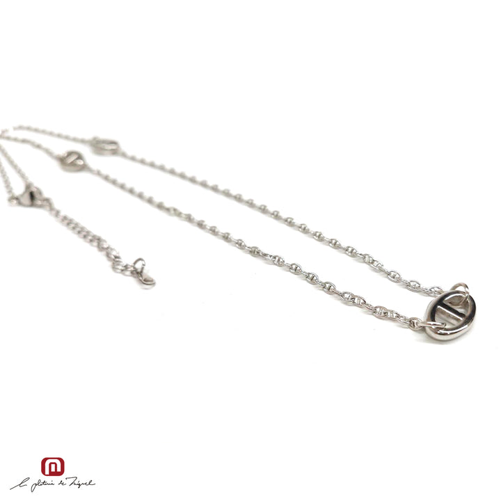 Anchor Necklace Sv 50cm