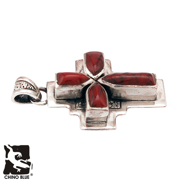 Red Jasper Cross シルバー ペンダント