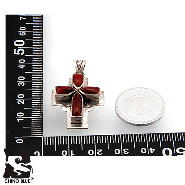 Red Jasper Cross シルバー ペンダント