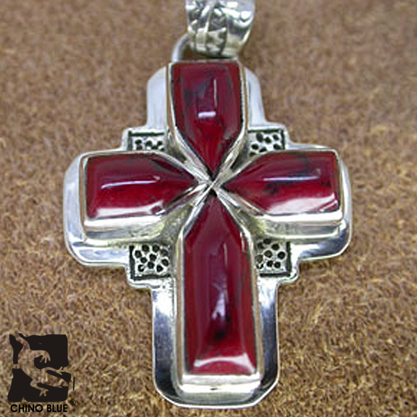 Red Jasper Cross シルバー ペンダント