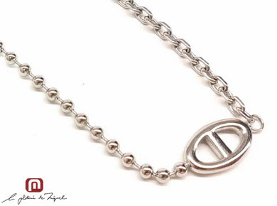 Anchor Necklace Sv 45cm