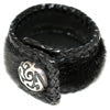 Azarashi Kawa Black Bangle Lady レザーブレスレット