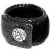Azarashi Kawa Black Bangle Men レザーブレスレット