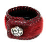 Azarashi Kawa Red Bangle Lady レザーブレスレット