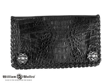 Black Croc Wallet レザー 財布 / ウォレット