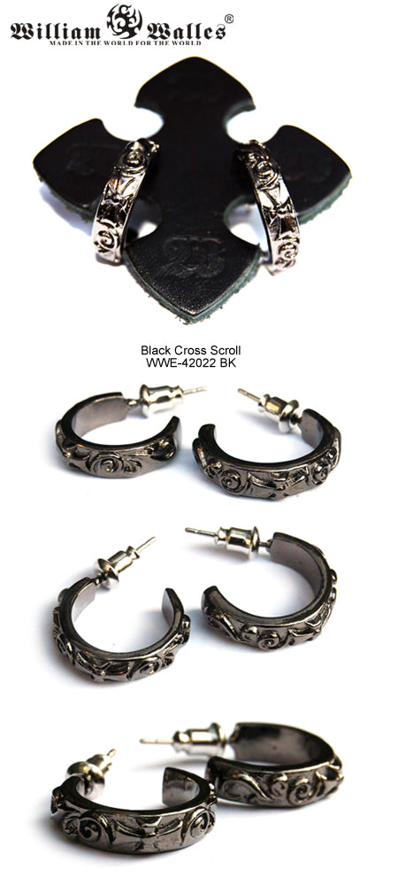 Black Cross Scroll