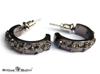 Black Fleur De Lis Earring