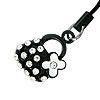 Black Flower Bag Strap
