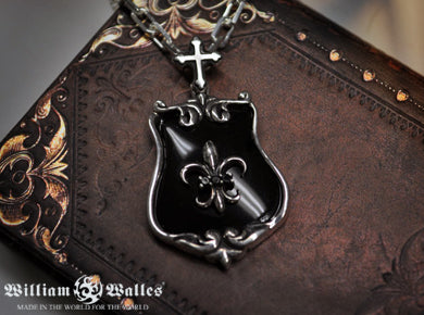 Black Fluir Shield Pendant シルバー ペンダント