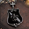 Black Fluir Shield Pendant シルバー ペンダント