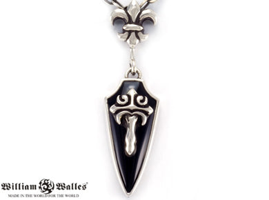 Black Gothic Shield Pendant