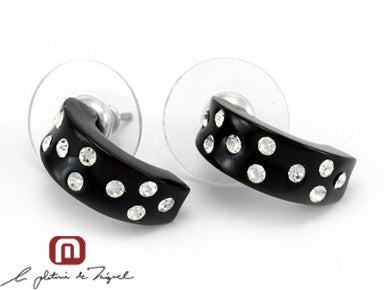 Black Gracefull Earring シルバー ピアス