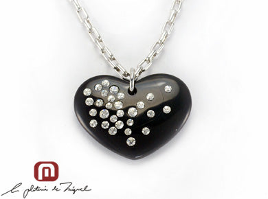 Black Seductive Heart シルバー ペンダント