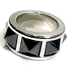 Black Spikes Punk Ring シルバー 指輪 / リング