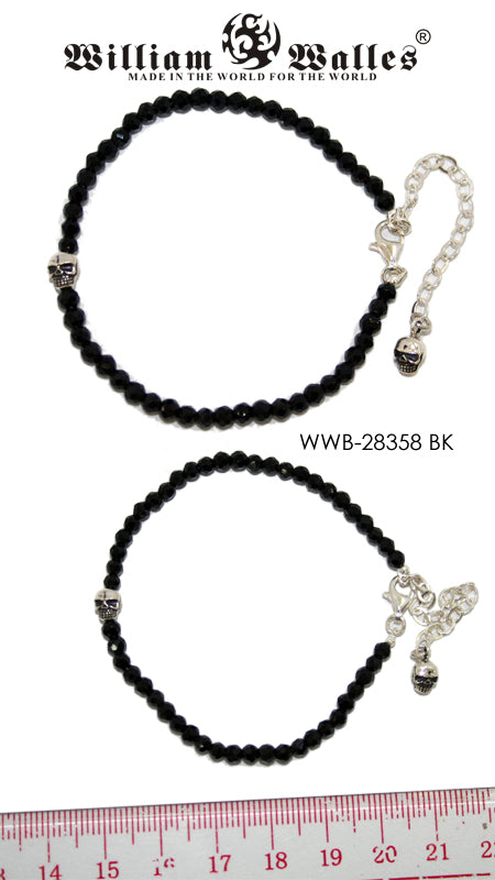 Black Spinnel Skull Bracelet II スピネル