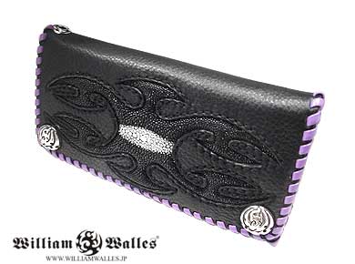 Black Vortex Tribal Wallet レザー 財布 / ウォレッ&