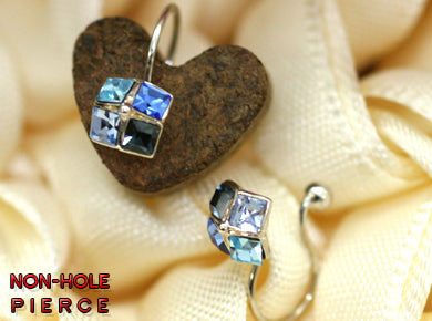 Blue Denise Non-hole Pierce シルバー ピアス
