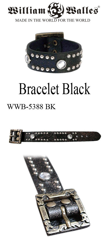 Bracelet Black レザーブレスレット