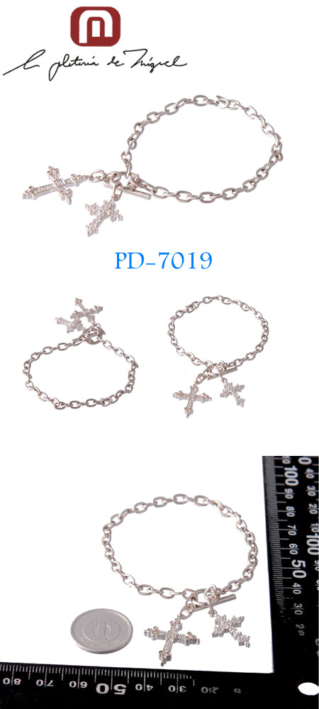 Charlemagne Cross Silver Brac シルバー ブレスレッ