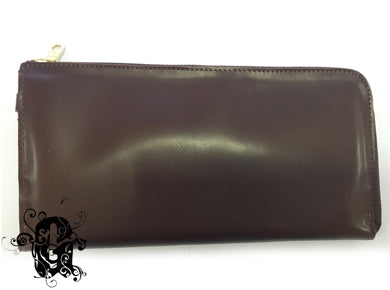 CORDOVAN BROWN LONG WALLET