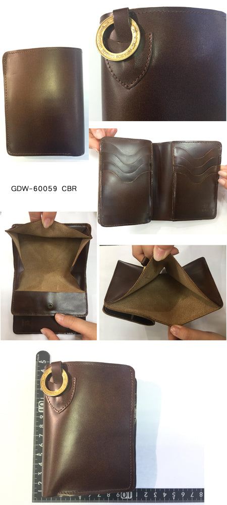 CORDOVAN BROWN LONG WALLET