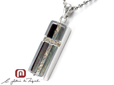 Cross in Window (green) シルバー ペンダント