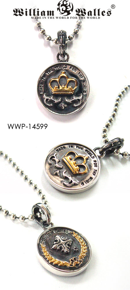 Crown over Cross Pendant シルバー ペンダント