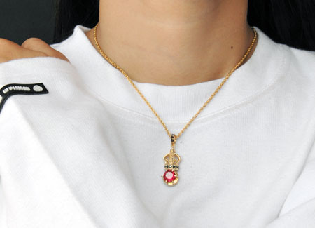 Crystal Crown Pendant シルバー ペンダント