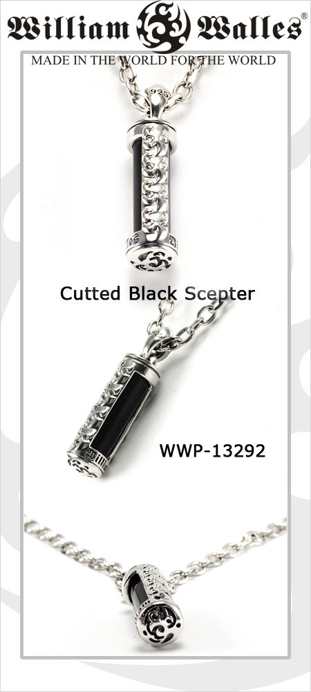 Cutted Black Scepter シルバー ペンダント
