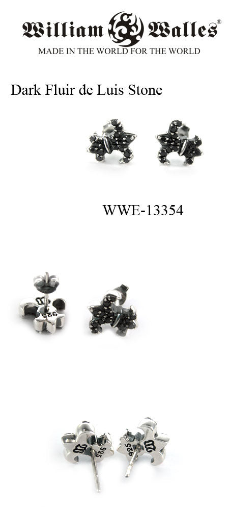 Dark Fluir de Luis Stone シルバー ピアス