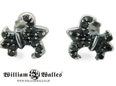 Dark Fluir de Luis Stone シルバー ピアス