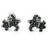 Dark Fluir de Luis Stone シルバー ピアス