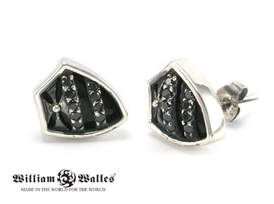 Dark Stone Earring シルバー ピアス