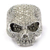 Diamond Skull Ring - White Gold