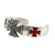 Double Red Cross Bangle シルバー バングル